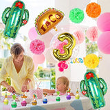 Mexican Third Birthday Party Decoration, Three-Esta Party Fiesta Decorations, 3Rd Birth Cinco De Mayo Mexican Themed Taco Party Decorations With Fiesta Paper Fans And Tissue Pom Paper Flowers For Baby