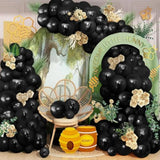 110Pcs Black Balloons Different Sizes 18/12/10/5 Inch, Matte Black Lat