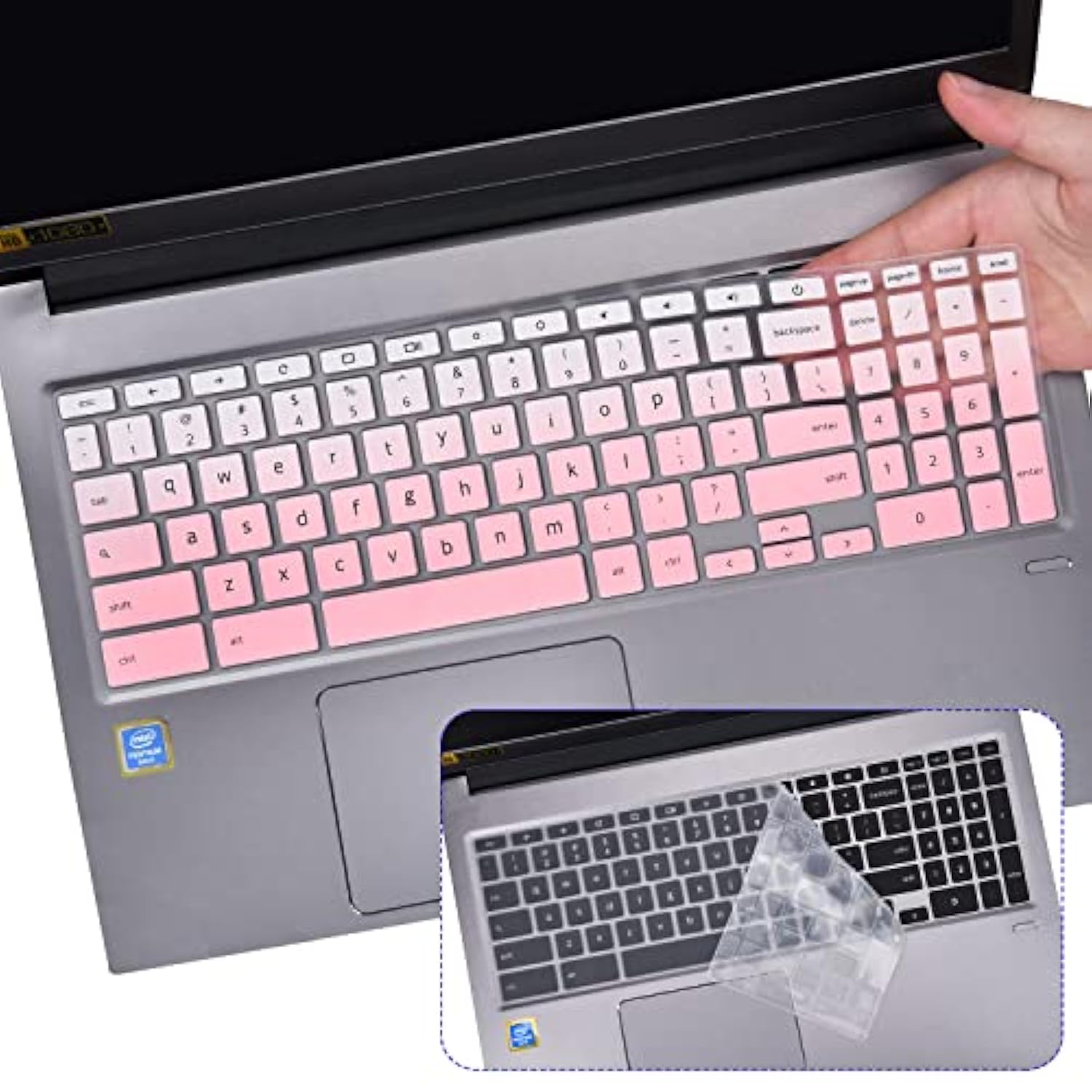 2Pcs Keyboard Cover For 15.6" Acer Chromebook 315 Cb315 715 Cb715 With Numeric