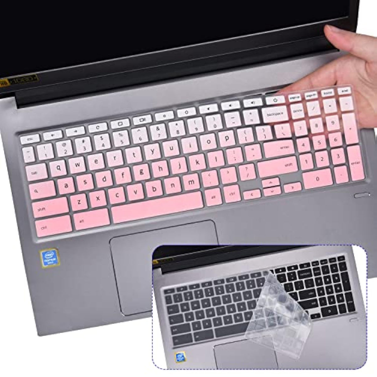 2Pcs Keyboard Cover For 15.6" Acer Chromebook 315 Cb315 715 Cb715 With Numeric