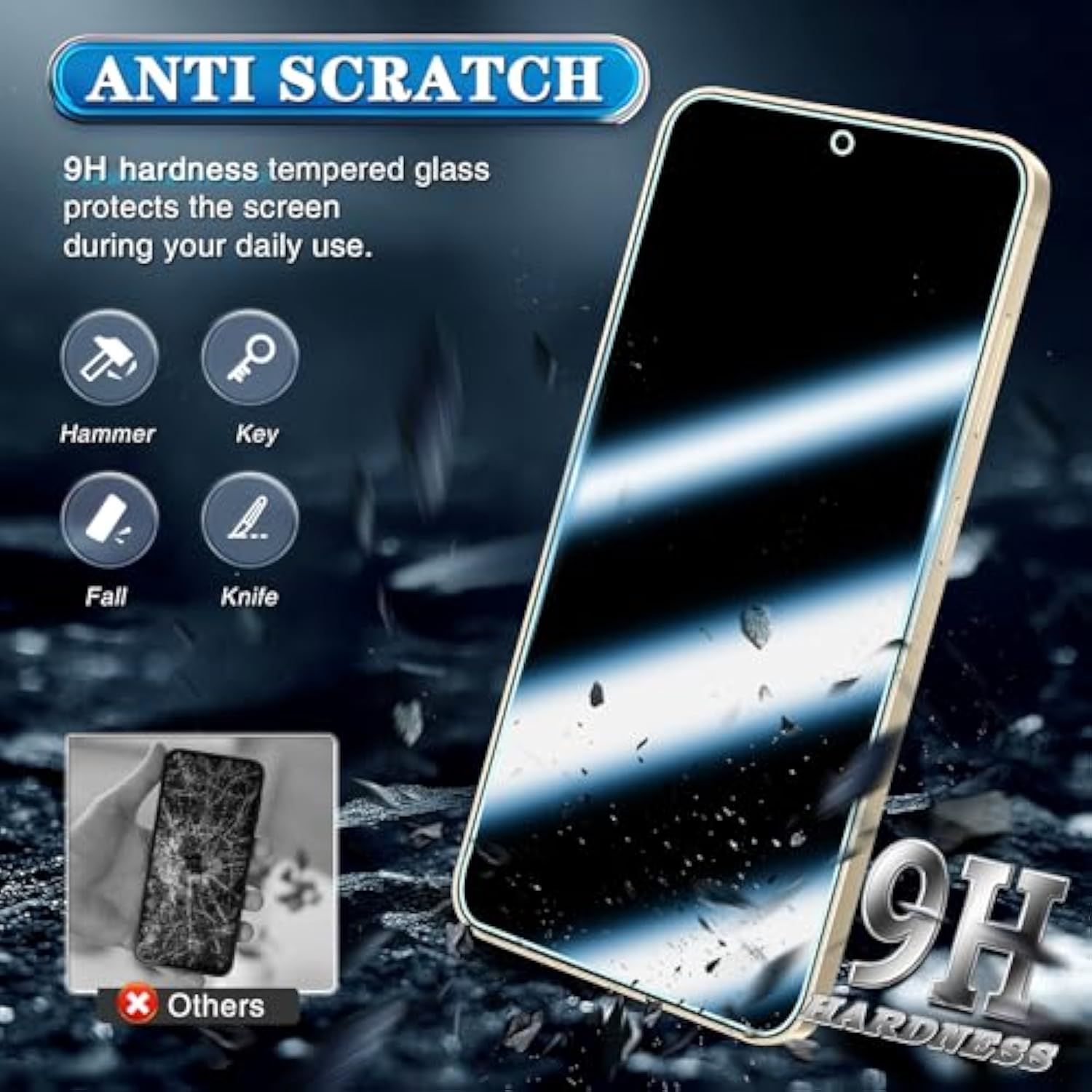 [3-Pack] Screen Protector For Samsung Galaxy A35 5G Tempered Glass, 9H Hardness, Bubble Free, Easy To Install