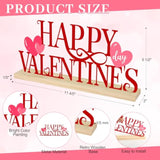 Metal Happy Valentine'S Day Sign, Valentines Day Decorations For Home, Party, Shelf, Mantel, Indoor, Valentine Heart Decor, Valentines Day Table Top Decoration (Valentine)