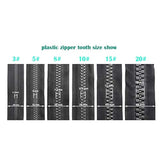 Super Large Plastic Zipper Size 20# Heavy Duty Zippers 10 In Long With