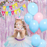 Pink Streamers Tinsel Foil Fringe Curtains - 2Pcs 3.2X8.2Ft Metallic Photo Booths Backdrop For Easter Girl Princess Birthdays Bridal Shower Sweet Engagement Bachelorette Party Decorations