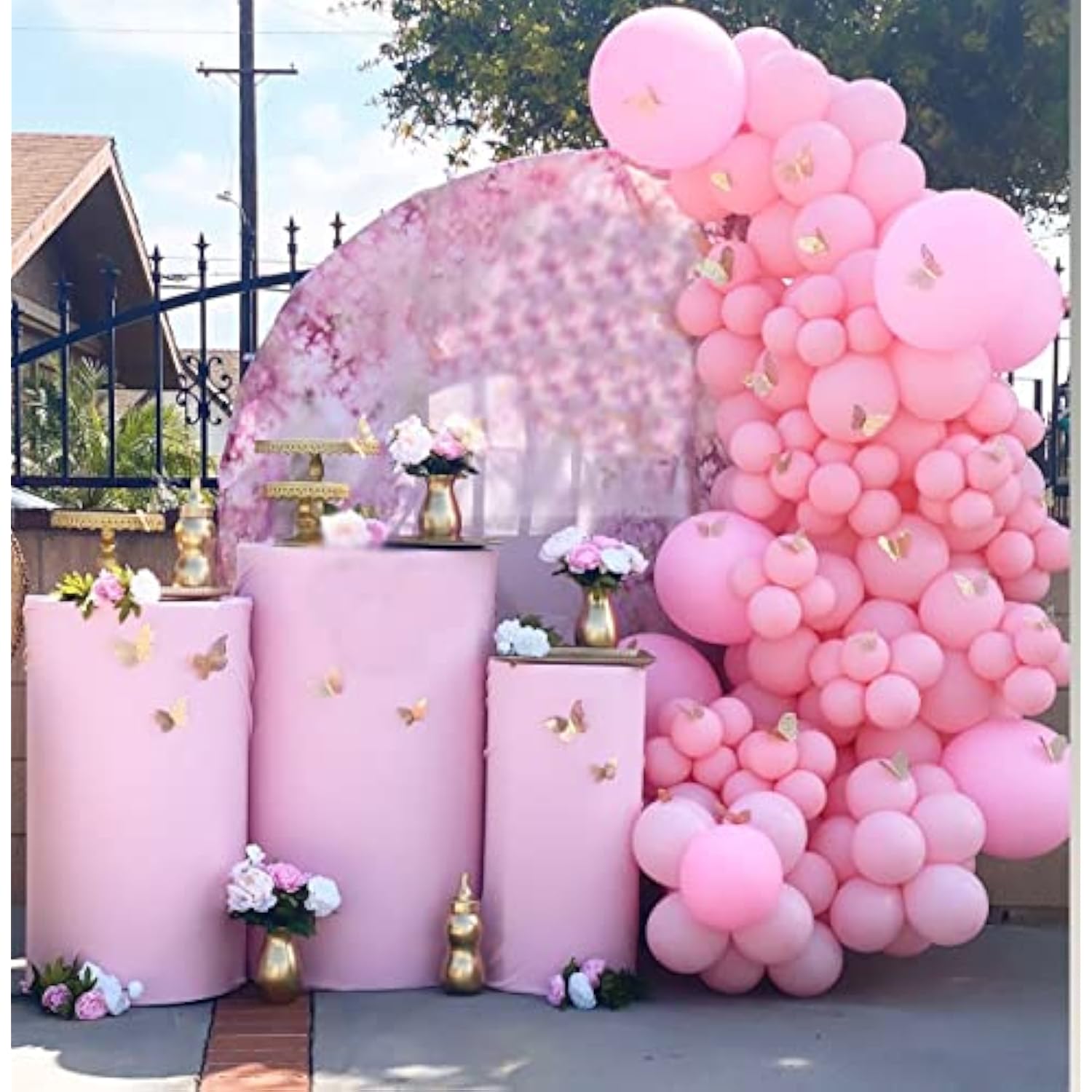 Pastel Pink Balloons Kit 95 Pcs Light Pink Balloons Garland Arch Kit 18/12 /10/5 Inch Pink Birthday Balloons Macaron Pink Baby Shower Balloons Wedding Christmas Party Decorations