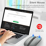 Bluetooth Mouse For Laptop,Slim & Silent Wireless Travel Mice Usb C Rechargeab
