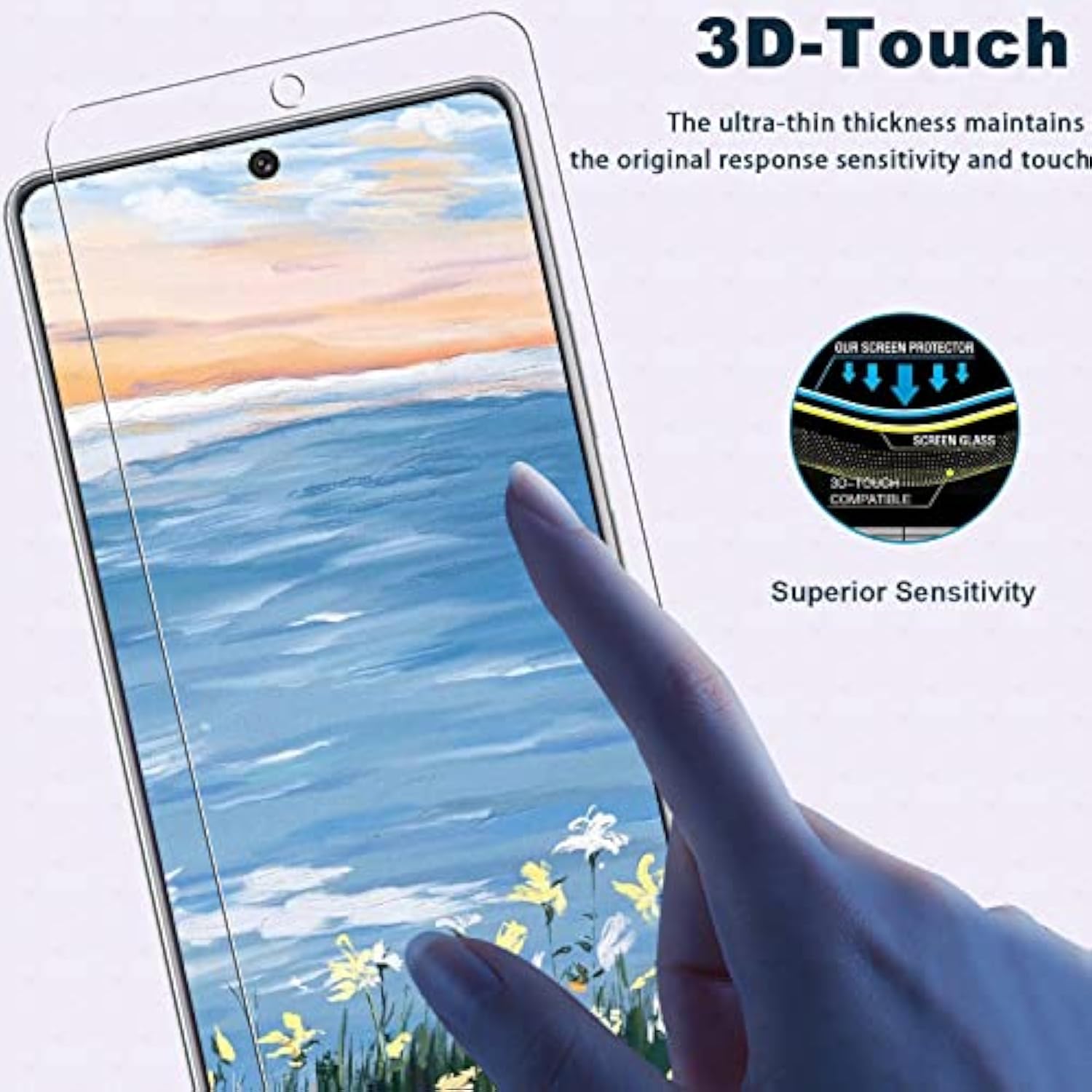 [3+3 Pack]Galaxy A71 5G Screen Protector+Camera Lens Protector, 9H Hardness Tempered Glass, Anti Scratch, Hd Clear, Easy Installation, Bubble Free, Screen Protector For Samsung Galaxy A71 5G/4G/5G Uw