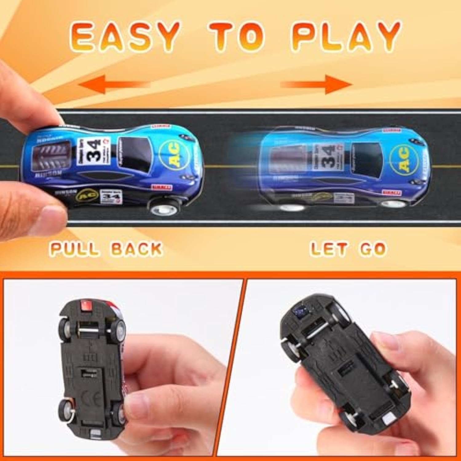 30 Pack Pull Back Cars For Kids, Mini Cars Toy Bulk Party Favor Race Cars Toys, Bulk Small Pull Back Car Toys For Treasure Box, Goodie Bag Stuffers, Pinata Fillers For Boys Girls Toddlers