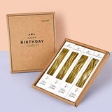 48-Count Gold Spiral Long Thin Metallic Birthday Candles, Cake Candles, Birthday Parties, Wedding Decorations, Party Candles