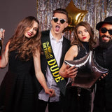 Birthday Dude Sash With Gold Foil, Black Funny Birthday Sash For Boys Or Men, Birthday Party Decorations And Supplies, Birthday Gifts For Husband, Boyfriend, Son, Brother(Black+Gold)