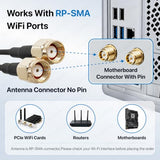 Laptops Wifi 7 Antenna 2T2R Wifi6 Dual Band 2.4Ghz 5Ghz 6Ghz Rp-Sma For Msi Z790 Z790-A X670 X670E B760 B760M Z690 X570 B550 B460I B550I Motherboard Wi-Fi 6E For Pc Desktop Computer