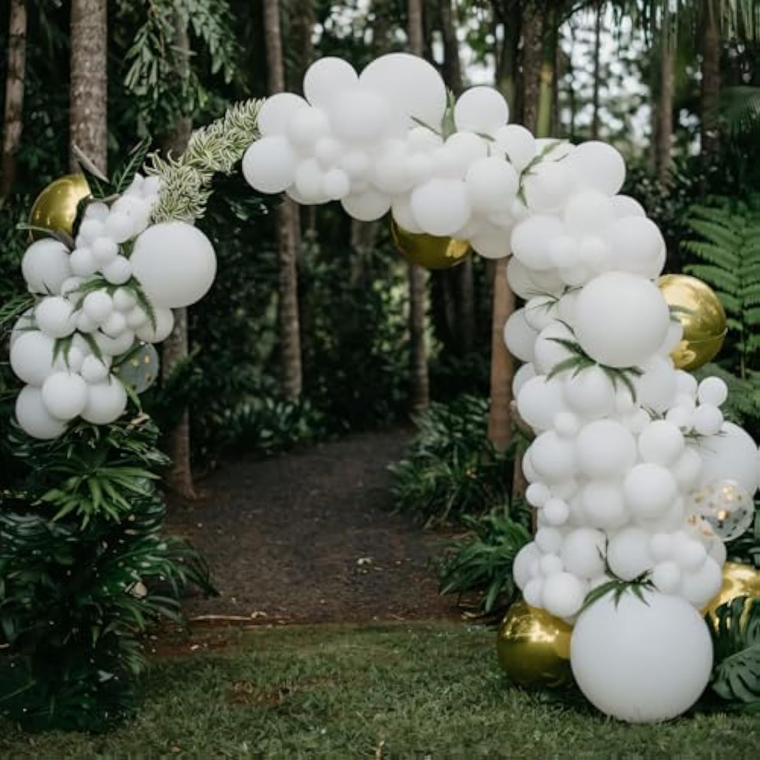 110Pcs White Balloons 12 Inch White Latex Balloon Garland Arch Kit For Birthday Baby Shower Wedding Anniversary Graduation Party Decorations