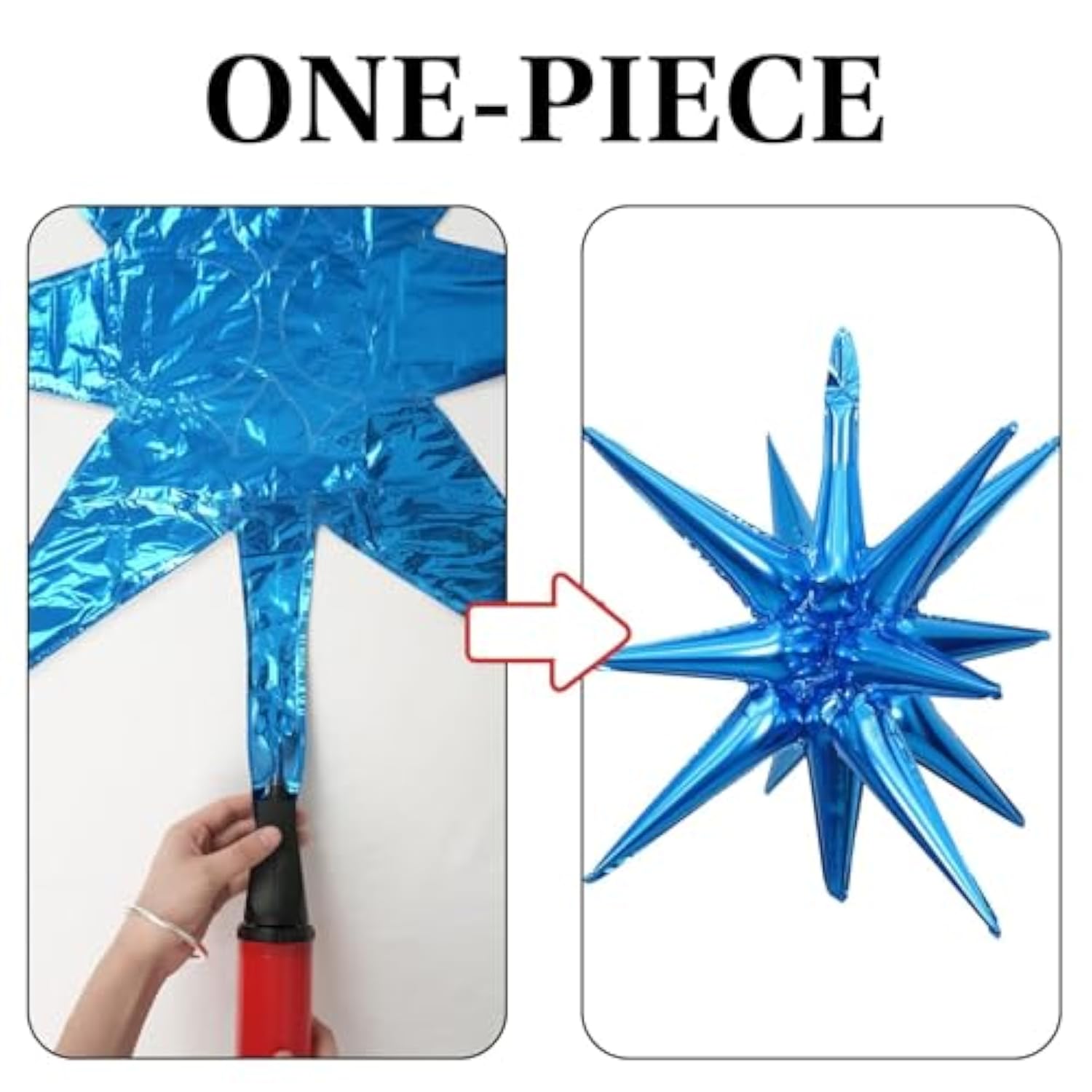 12-Pack Blue Foil Star Balloons 22-27 Inch for Space Theme Party Decor