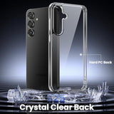Anti-Yellowing For Samsung Galaxy S25 Crystal Clear Case With Screen Protector*1 Camera Lens Protector*1, [12Ft Mil-Grade Protection], Cover For Samsung Galaxy S25 6.2 Inch, Clear