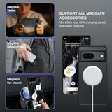 For Google Pixel 7 Case [Compatible With Magsafe] Translucent Matte Magnetic Pixel 7 Case Magsafe Slim Thin Shockproof Women Men Protective Phone Cases Cover For Google Pixel 7 6.4", Black