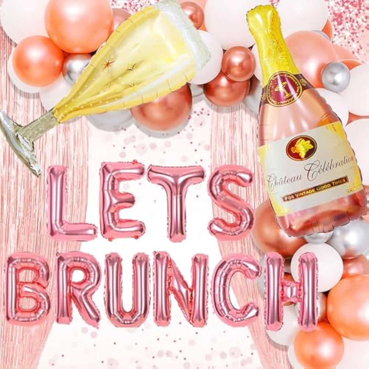 43 Pcs Lets Brunch Decoration Brunch And Bubbly Bridal Shower Decoration Lets Brunch Sign Banner Floral Bridal Shower Decoration