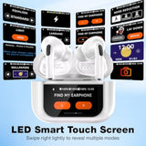 Smartbuds Bluetooth 5.4 Transparency Mode 98% Active Noise Cancelling Reduction Tws Earphone Earbuds With Smart Touch Screen Case Enc Mic Clear Call Equalizer For Iphone Samsung Android