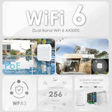 Ax3000 Wifi 6 Outdoor Access Points, Ip67 Waterproo Outdoor Wifi Extender Long Range With Poe, High Power Wifi Signal Booster, Supports Up To 256 Devices For Farm Backyard, Rv