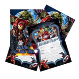 24Pcs Superhero Birthday Invitations,Superhero Party Invitations, Superhero Birthday Party Supplies Decoration (Invitations 24Pcs)