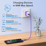 Short Usb A To Usb C Cable 1Ft,2Pack Usb A To Type C Fast Charging Cable 3A Android Charger Cord Nylon Braided For Samsung Galaxy S25 Edge/S25 Ultra/S24/S23/S22/S21/S20,Iphone 16/15 Pro Max,Power Bank