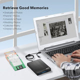Floppy Disk Reader Usb C External 3.5 Inch 1.44 Mb Floppy Disc Drive Dual Usb A/C Floppy Disk Drive/Player/Converter Compatible With Windows 11/10/8/7/Xp, Not Compatible With Mac (Brushed Texture)