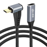 2M Right Angle Usb C Extension Cable,90 Degree 10Gbps Pd 100W Usb3.1 Gen2 Male