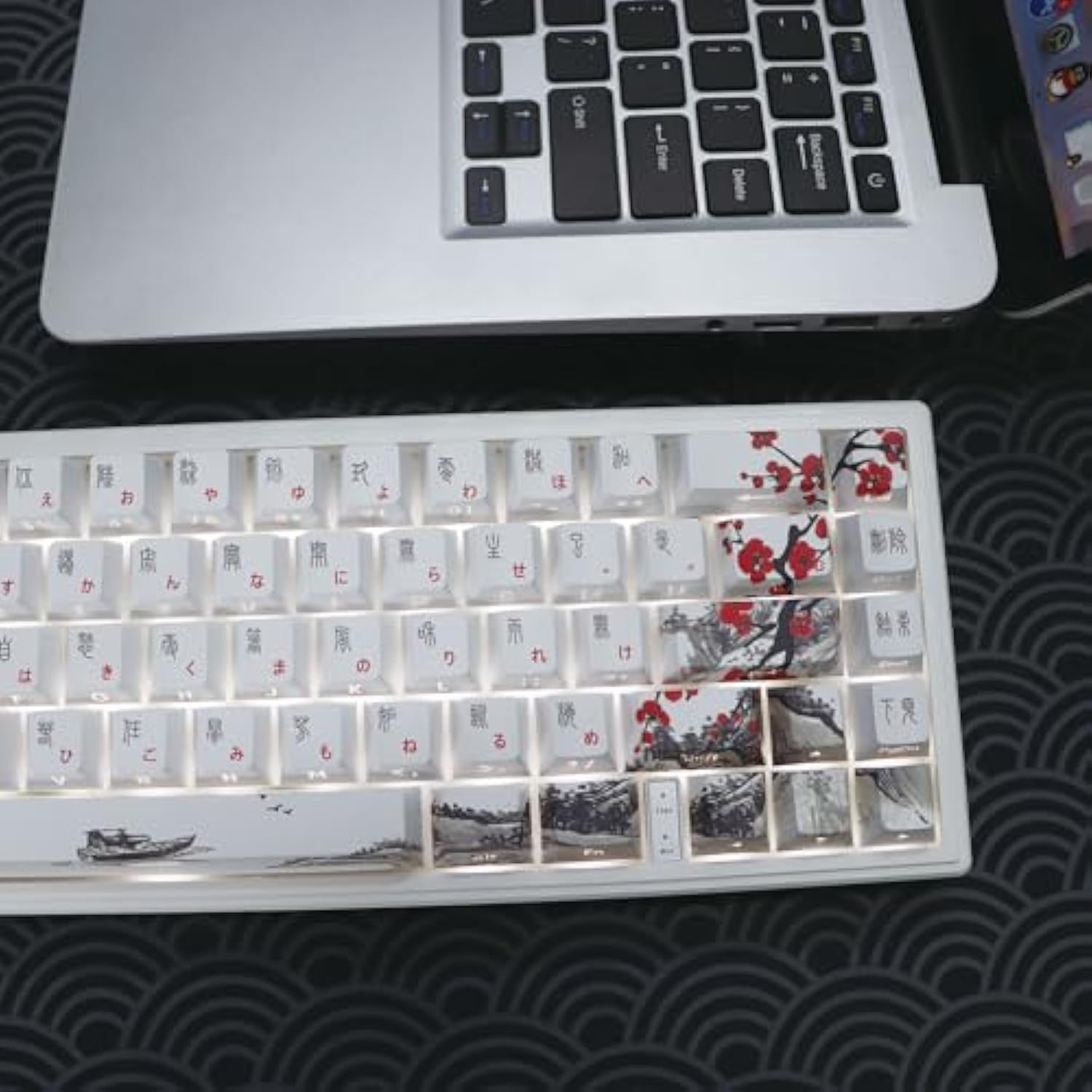 Pbt Japanese Keycaps-Side Printed Keycap Set Double Shot Shine Through Custom