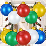 5 Pcs 24 Inch Inflatable Christmas Ornaments Oversized Hanging Christmas Balls Outdoor Christmas Decorations For Xmas La