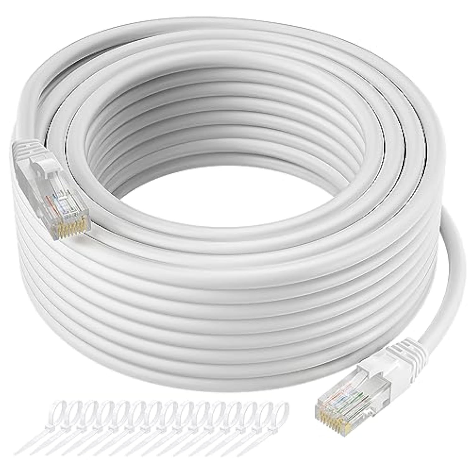 Cat5E Ethernet Patch Cable 50 Feet, Snagless Rj45 Computer Lan Network Interne