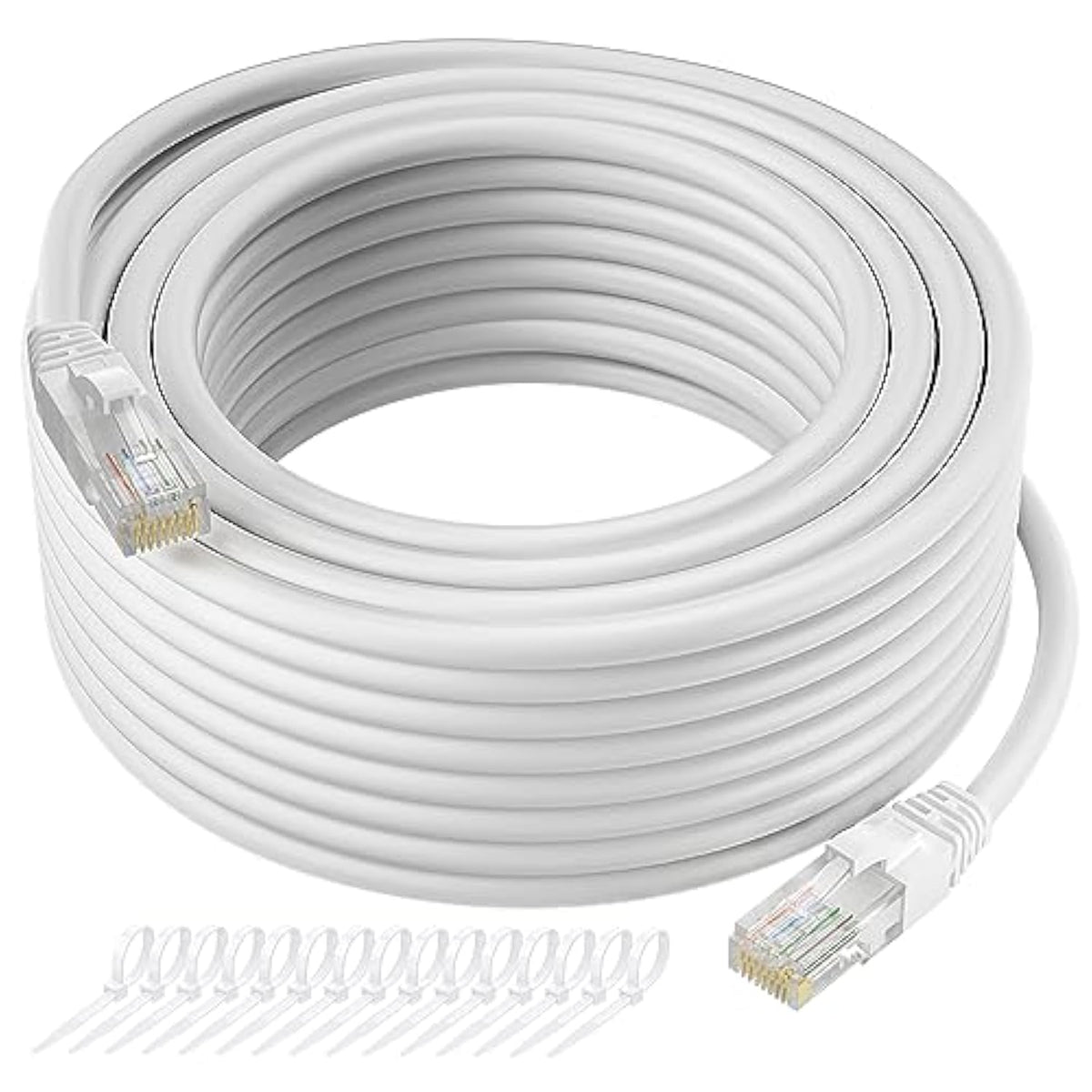Cat5E Ethernet Patch Cable 50 Feet, Snagless Rj45 Computer Lan Network Interne