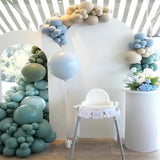 Dusty Green Blue Balloon Arch Kit, Fog Green Dusty Water Blue Beige Ivory Latex Balloons Garland Kit For Women Men Neutral Birthday Wedding Baby Bridal Shower Jungle Safari Party Decorations