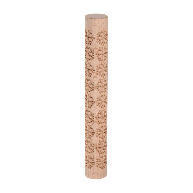 Wood Clay Roller Snowflakes Pattern Modeling 6 Inch Beech Wood Hand Rollers Wo