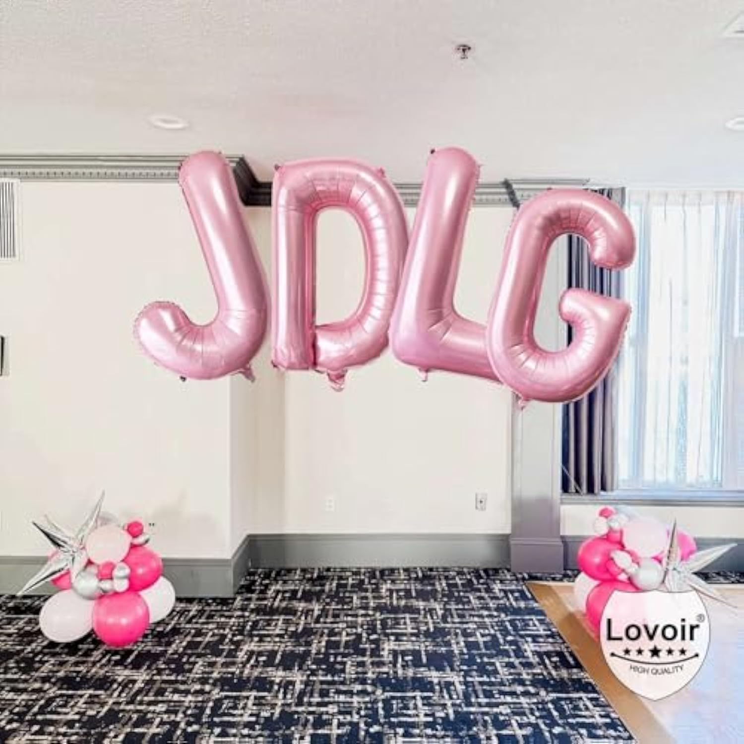 40 Inch Pastel Pink Letter K Balloons, 1 Pcs, K Foil Mylar Helium Balloons For Birthday Party Supplies, Wedding, Anniversary Event Celebration Decorations, Alphabet Pink K
