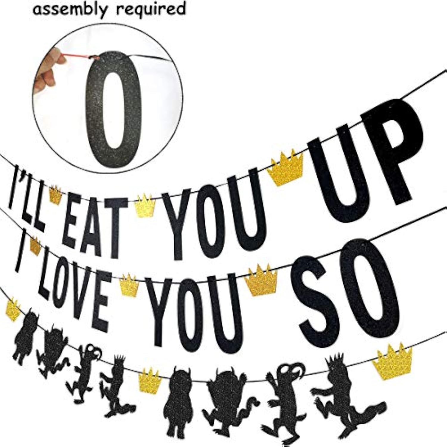 Wild One Birthday Banner: Glitter