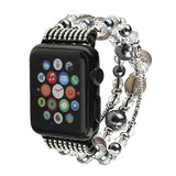 Bracelet Band Beaded Compatible with  Watch 38/40/41mm Women, Fashion Elastic Stretch Strap Bands for iWatch Series SE/9/8/7/6/5/4/3/2/1