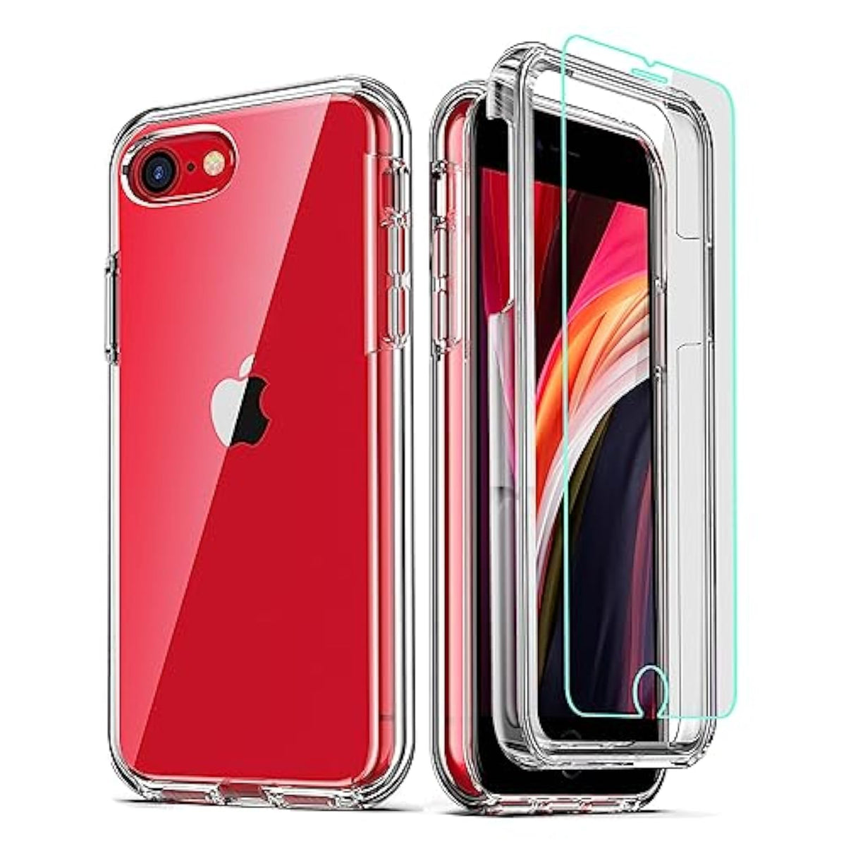iPhone SE/8/7 Clear Case with Screen Protector Military-Grade Shockproof