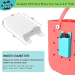 Phone Holder For Bogg Bag, Accessories For Beach Tote, Universal Hard Abs Plastic Phone Case Holder Accessories Compatible With L/Xl Simple Modern And Bogg Bag Xl/Baby (White)
