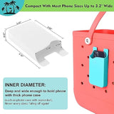 Phone Holder For Bogg Bag, Accessories For Beach Tote, Universal Hard Abs Plastic Phone Case Holder Accessories Compatible With L/Xl Simple Modern And Bogg Bag Xl/Baby (White)