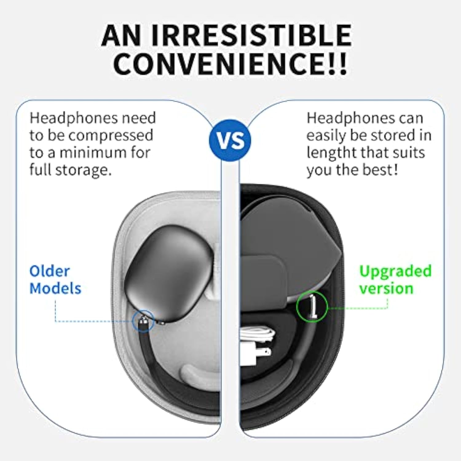 Smart Case For Apple Airpods Max Supports Sleep Mode, Hard Organizer Portable Carry Travel Cover Storage Bag