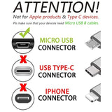Micro Usb Cable, 2 Pack [10Ft, 10Ft], Fast Charging Cable, High Speed Data Tra