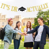 Glitter "It's Dr Actually" Banner PhD/MD/JD Class of 2025 Graduation Decor