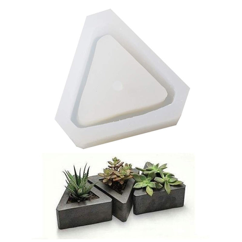 Ceramic Clay Mold Diy Silicone Succulent Plants Concrete Planter Vase Molds Ha