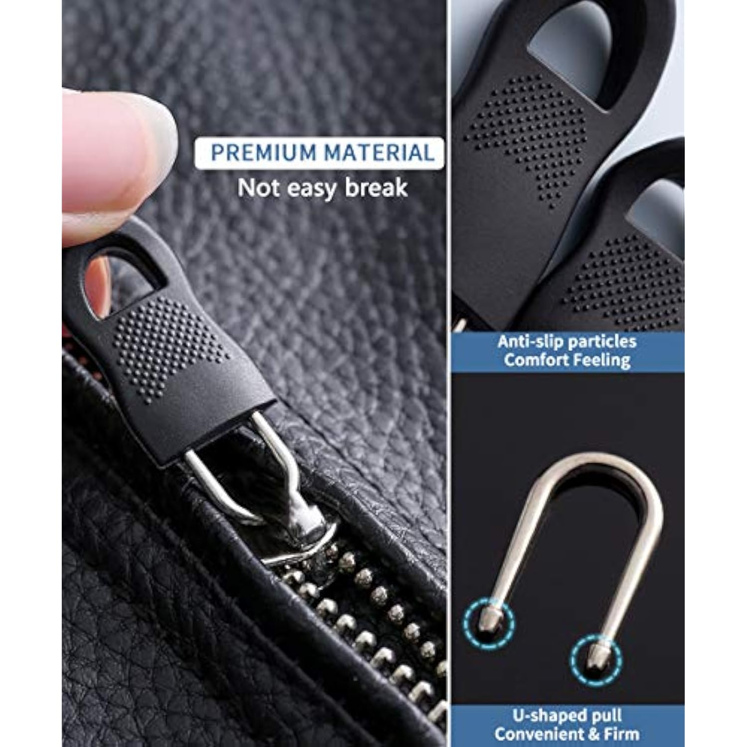 Zipper Pull, Universal Zipper Pull Replacement Kit, Removable Zipper P