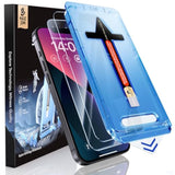 2 Pack For 13/14& 13 Pro 6.1 Inch Tempered Glass Screen Protector, Auto Dust-Elimination, Bubble Free, Hd Clear, Easy Installation