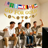 Soccer Party Banner and Country Flags, Football Party Decorations