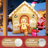 6Ft Christmas Inflatables The Runaway Gingerbread Man Outdoor Decorations, Christmas Blow Up Yard Decorations With Built