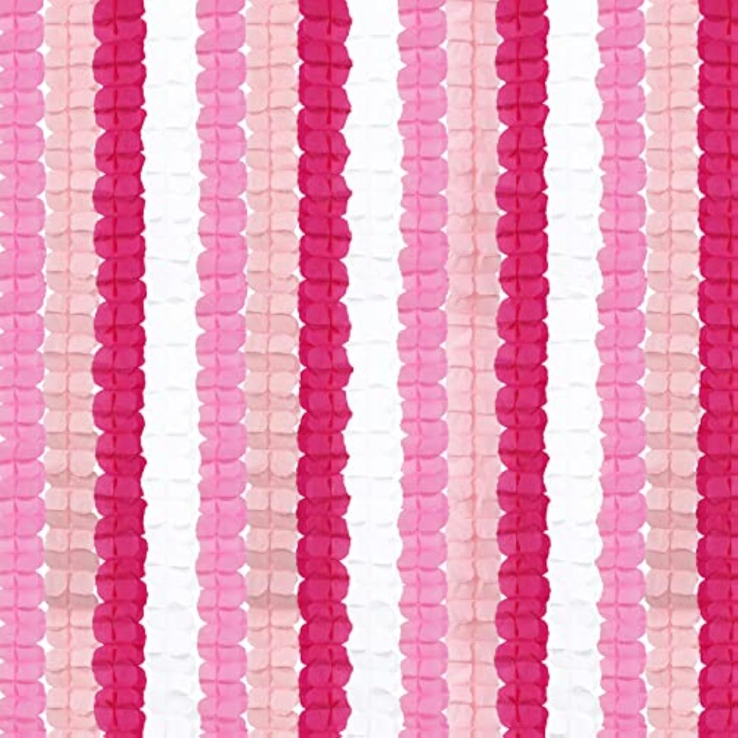 Rose-Red Pink White Party-Decorations Streamers Garland - 157Ft Valent