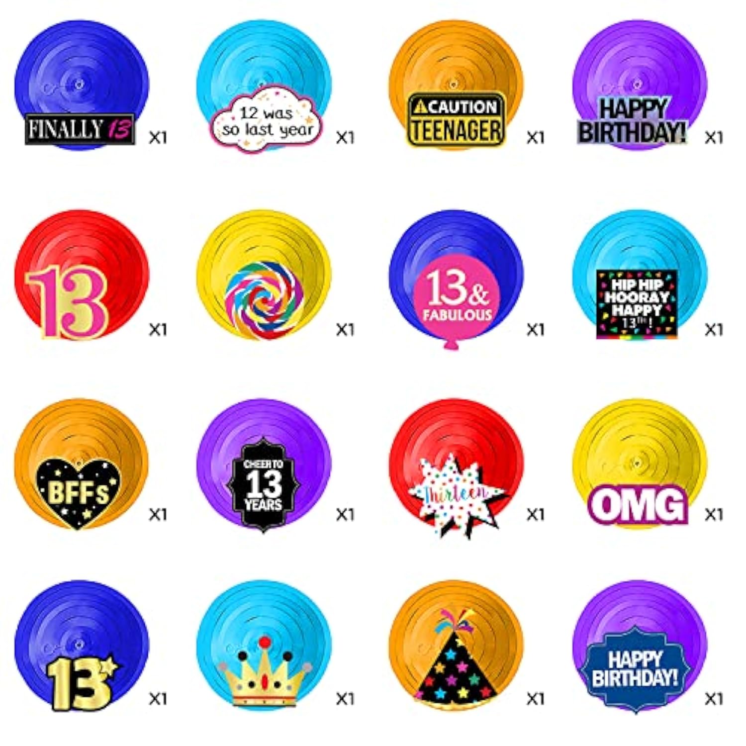 13th Birthday Hanging Swirls – 28pcs Fun Party Decorations & Favors for Teens’ Big Day