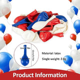 30Pcs Red White And Blue Balloons - 4Th Of July Decorations Independence Day Patriotic Anniversary Globos Para Decoracion De Fiestas Balloons For Birthday Party Ballons Decoration 12 Inch