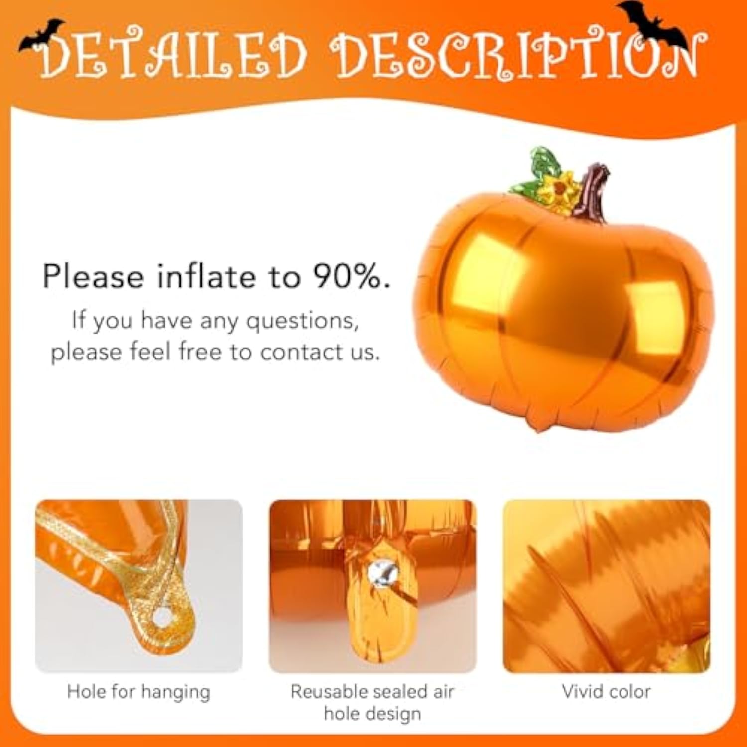 5Pcs Pumpkin First Birthday Balloons 40 Inch Gold Fall Party Decorations Foil Set